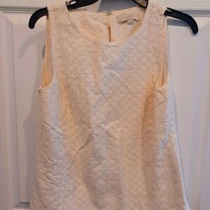 Ann Taylor LOFT lace Overlay Tank Size S